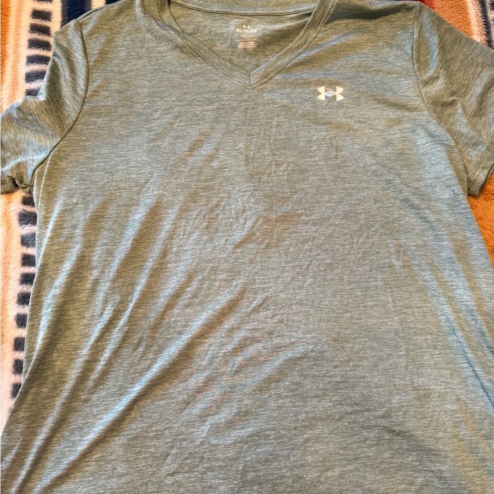Under Armour Heathered Gray V-Neck Tee